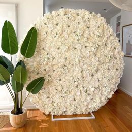 Decorative Flowers 60cmx40cm Flower Wall Panels Party Backdrop 3D Silk Rose Floral Faux For Wedding Home Decoration