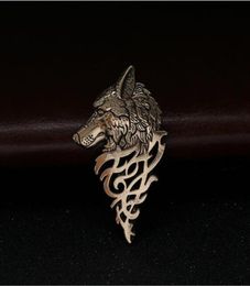 Charming Vintage Men Punk Wolf Badge Brooch Lapel Pin Shirt Suit Collar Jewellery Gift For Men Summer Wear Nice Gift GA7612526774