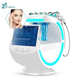 2024 small bule 7 IN 1 H2O Dermabrasion Facial Machine Aqua Face Clean Microdermabrasion Professional Oxygen Facial Equipment Crystal Diamond Water Peeling