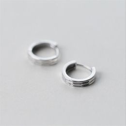 Solid Sterling Silver Simple Huggie Hoop Earrings Men Women A1044 &300S