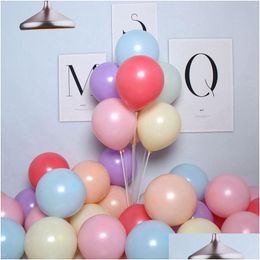 Party Decoration 100Pcs/Lot 10 Inch Mti Colour Aron Latex Balloons Party Decoration Pastel Candy Helium Balloon Wedding Birthday Baby S Dhanf