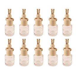 Essential Oils Diffusers Cylinder Car Pendant Per Bottle Glass Ornaments Empty Bottles Round Wooden Lid Air Freshener Hw0020 Drop De Dhjsg