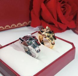 Leopard ring Brand Classic Fashion Party Jewellery For Women Rose Gold Ball banquet Panther Luxurious Black leopard Men039s rings9054795