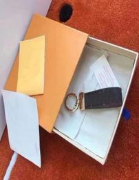 2019 High qualtiy Leather Keychain Key Ring Holder Brand Porte Clef Gift Men Womens Car Bag Keychain with box hay84a7872253