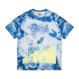 2024 Summer Tie dye depts T Shirts Mens Women Designer T-shirts depts cottons Tops Man S Casual Shirt Luxurys Clothing Street Shorts Sleeve Clothes