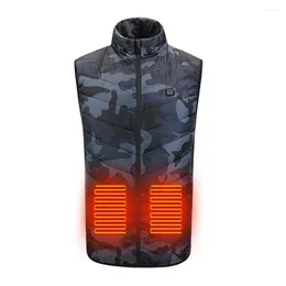 Men's Vests Heated Vest Unisex Waistcoat USB Thicken Warm Winter Heating Jacket Thermal Clothing Hunting