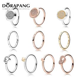 DORAPANG 925 Sterling Silver Ring fashion Popular Charms Wedding Ring For Women Heart-shaped Lovers Autograph Rings DIY Jewelry242M