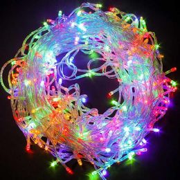 LED Christmas Outdoor String Lights 10M 20M 30M 50M 100M 9 Colours Waterproof Fairy Lights For Wedding Party Festival Home Decorati253u