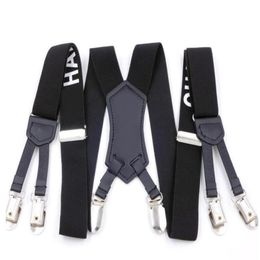 Factory Direct Men's and women Suspenders 3 0 115cm Six Clip Character Webbing Six Clip Wide Strap F29276L