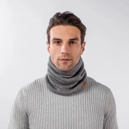 Scarves Women Men Winter Neck Gaiter Circle Loop Scarf Thick Fleece Lining Knitting Ribbed Knit Infinity