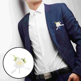 Decorative Flowers Wedding Corsage Decor Bride Boutonniere Groom Artificial Flower Artifical Corsages Cloth Flores