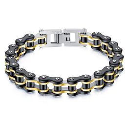 crossborder supply of three Colours optional Personalised motorcycle chain rock style bicycle chain stainless steel bracelet wholes241M