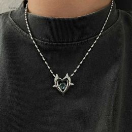 Pendant Necklaces Beaded Necklaces New Original Tide Brand Necklace Male Niche Design Hip-Hop Love High Street Titanium Steel Couple Collarbone ChainL23
