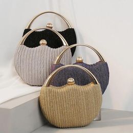 Bags Round Pleated Clutches Handbags for Women Elegant Wedding Shoulder Bag Gold Party Evening Bags Sier Small Purse B447