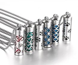 Pendant Necklaces Necklace Diffuser 316L Stainless Steel Locket Aroma Perfume Oils Essential Oil2493399