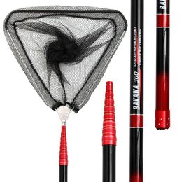 Accessories Bakawa Fishing Hand Net Telescopic Pole Fly Folding High Carbon 3.6m 2.4m 1.2m Casting Spinning Ultralight Portable Accessories