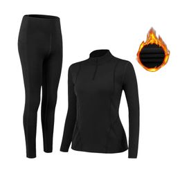 Winter Women's Thermal Underwear Sets High-collar Winter Fast Dry Long Johns Thermo Underwear Women Shirt Female Warm Clothes 231225