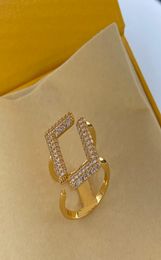 Womens Designers Ring Double Letters Luxury Women Ring Jewerly Fashion Casual Couple Brand F Classic Gold Letters Mens Diamond 2219219255