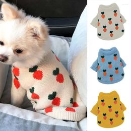 Dog Apparel Pet Carrot Knitted Sweater Teddy Clothes Bichon Pomeranian Small Autumn Winter Sweaters For D B6q5