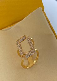 Womens Designers Ring Double Letters Luxury Women Ring Jewerly Fashion Casual Couple Brand F Classic Gold Letters Mens Diamond 2216466225