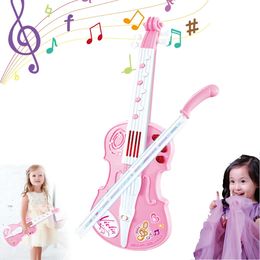 Violino giocattoli per bambini Simulazione creativa Violino Giocattolo per l'educazione precoce Strumento musicale Regalo per bambina 3-6 anni 231225