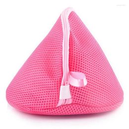 Laundry Bags Triangle Bra Wash Bag Lady Women Underwear Washing Machine Protection Net Mesh Lingerie Hosiery