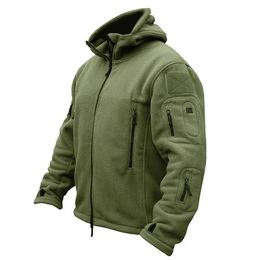 Jackets REEBOW TACTICAL Men Outdoor Fleece Tactical Hooded Jackets Hiking Camping Winter Thermal Breathable US Army Military Outwears