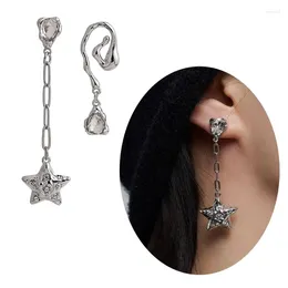 Dangle Earrings Star Pendant Asymmetric Ear Studs Fashion Jewellery Gift For Women Girls X3UD