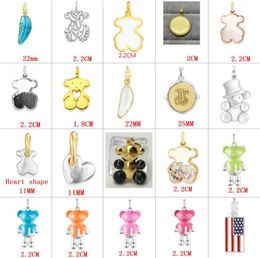 2022 New Silver Pendant Exquisite Fashion Animal Bear Charm Four Seasons Model Without Chain Gift MustHave Jewellery 316348865