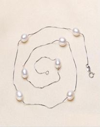 Beaded Necklaces Freshwater Pearl Necklace 925 Sier Pendant For Women 78Mm 4 Colour Natural Starry Baroque Jewellery Drop Delivery 22265159