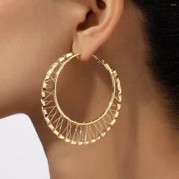 Hoop Earrings Geometric Hollow C Earring Women Girls Gifts Gold Silver Plating Fashion Jewelry Accessories Party Gift 2024 Style