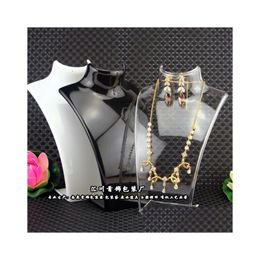 Other Fashion Jewellery Display Bust Acrylic Storage Box Mannequin Holder For Earring Hanging Necklace Stand Doll Drop Delivery Jewellery Dhtiu