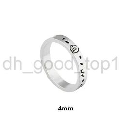 Bandringe Modering Versprechen Designer Minimalistisch Atmosphärisch für Männer und Frauen Schmuck Skelett Geschenk Chrom Herz Mosant Cuban Link 1 VBRJ