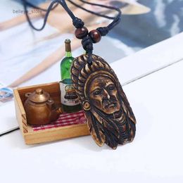 Pendant Necklaces Indians necklace Fashion Brave Men women Pendant Necklace Vintage Pendant Necklace for women men unisex Choker Jewelry GiftsL231225