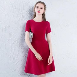 Ethnic Clothing Bridal Toast Fashion Sexy Engagement Wedding Dress Elegant Red Short Slimming Vestidos Evening Party Novelty