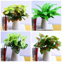 Decorative Flowers Simulated Green Luo Fake Plants Leaves Living Room Small And Potted Plant Decoration