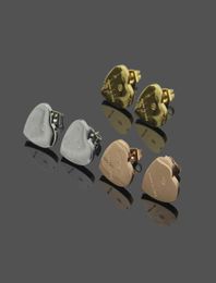 Not faded Top Quality Stainless Steel Designer Stud G letter simple heartshaped earrings Trendy Style for Women Party Wedding Hoo4291320