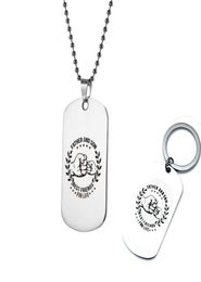 Stainless Steel Necklace Keychain Father and Son Key Chain for Men Military Tag Ball Chain Necklace Jewellery Gift for Daddy So2433852