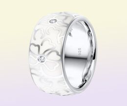 Santuzza Silver Ring For Women Authentic 100 925 Sterling Silver White Flower Elegant Ring Fashion Jewellery Handmade Enamel T190622533753