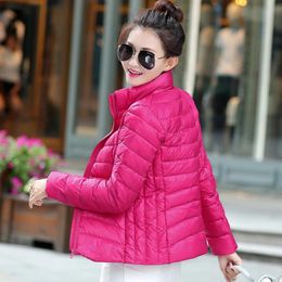 Jackets Women Winter Coat New Ultra Light 80% White Duck Down Jacket Ladies Slim Puffer Jacket Female Portable Windproof Short Down Coat