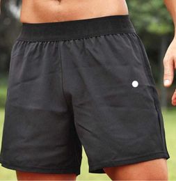 Lulus Men Yoga Sports Shorts Outdoor Fitness Quick Dry lululemens Solid Color Casual Running lulu Quarter Pant High quality Tidal current 125