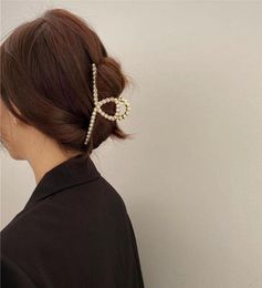 Hair Clips Barrettes Fashion Grasping Clip Pearls Claw Makeup Styling For Women Rhinestone Accessories5340898