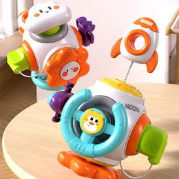 Baby Montessori Cube 6 In 1 Busy Quiet Fidget Toy Pull String Finger Grasp Training Activity Sensory Gift for Infant 6-24 Months 231225