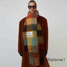 Scarves 2024 Plaid ScarvesCashmere Shawls Women Winter Warm Shawl Cloak Ms Thick Blankets Tassel Scarf AC Cashmere women scarf G221007 AX08