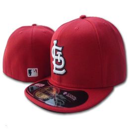 Whole 2020 New Men039s SLCardinal On Field Style Baseball Fitted Hats Sport Team Logo Embroidered Full Closed Caps Out Door1729388