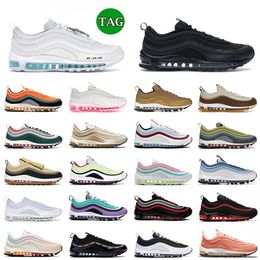 2024 Sports 97 Running Shoes Triple Black MSCHF x INRI Jesus Shoes Max 97s Muslin Pink Foam Top Quality Airsmx Silver Bullet Men Women Trainers Sneakers 36-45