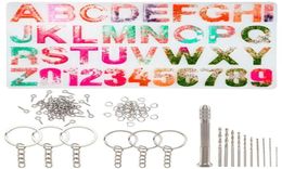 DIY Jewelry Sets with Silicone Moulds For UV Resin Epoxy Resin Jewelry Making Letter AZ and Number 09 Stainless Stell Findings14978130623