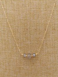 Labradorite Moonstone Necklace Round Natural Stone 14K Gold Filled Choker Charms Pendants BOHO Women Gift Collier Femme Chains2623200