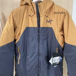 Men's Designer Activewear Arcterys Hoodie Jacket Coats Ancestral Bird Rush Insulated Outdoor Waterproof Ski Clip Cotton Charge Coat Cotton Cloth 7349 4UHU