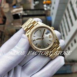 Men Size Watch BPF Version Asia 2813 Movement Men's V2 Silver dial Crystal Gold Strap Sapphire Glass 40mm Super Factory Dive 333a